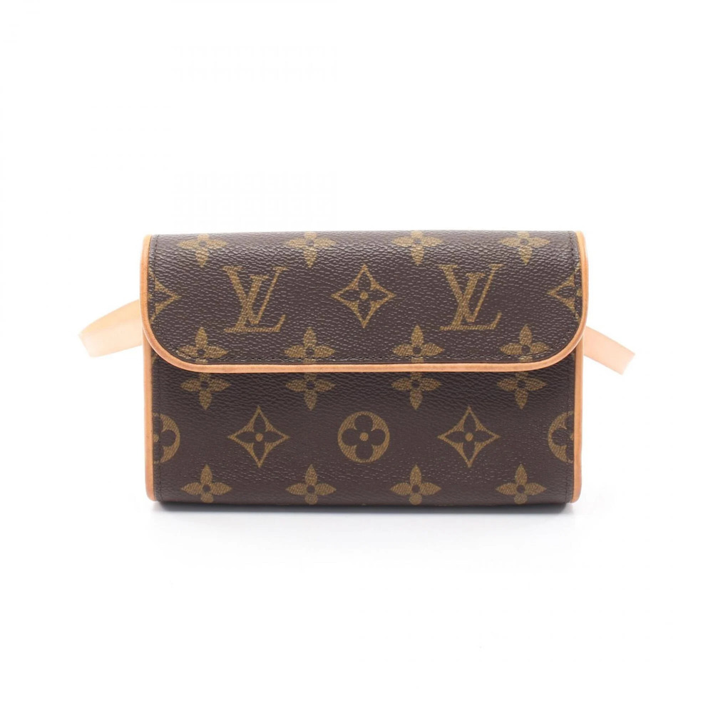 LOUIS VUITTON Brown Monogram Leather Pochette Fanny Pack